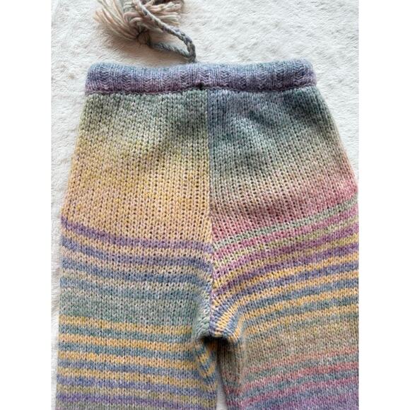 LoveShackFancy RARE Wool Alpaca Pastel Blossom Stripe Sweater Joggers size XS - Picture 9 of 15